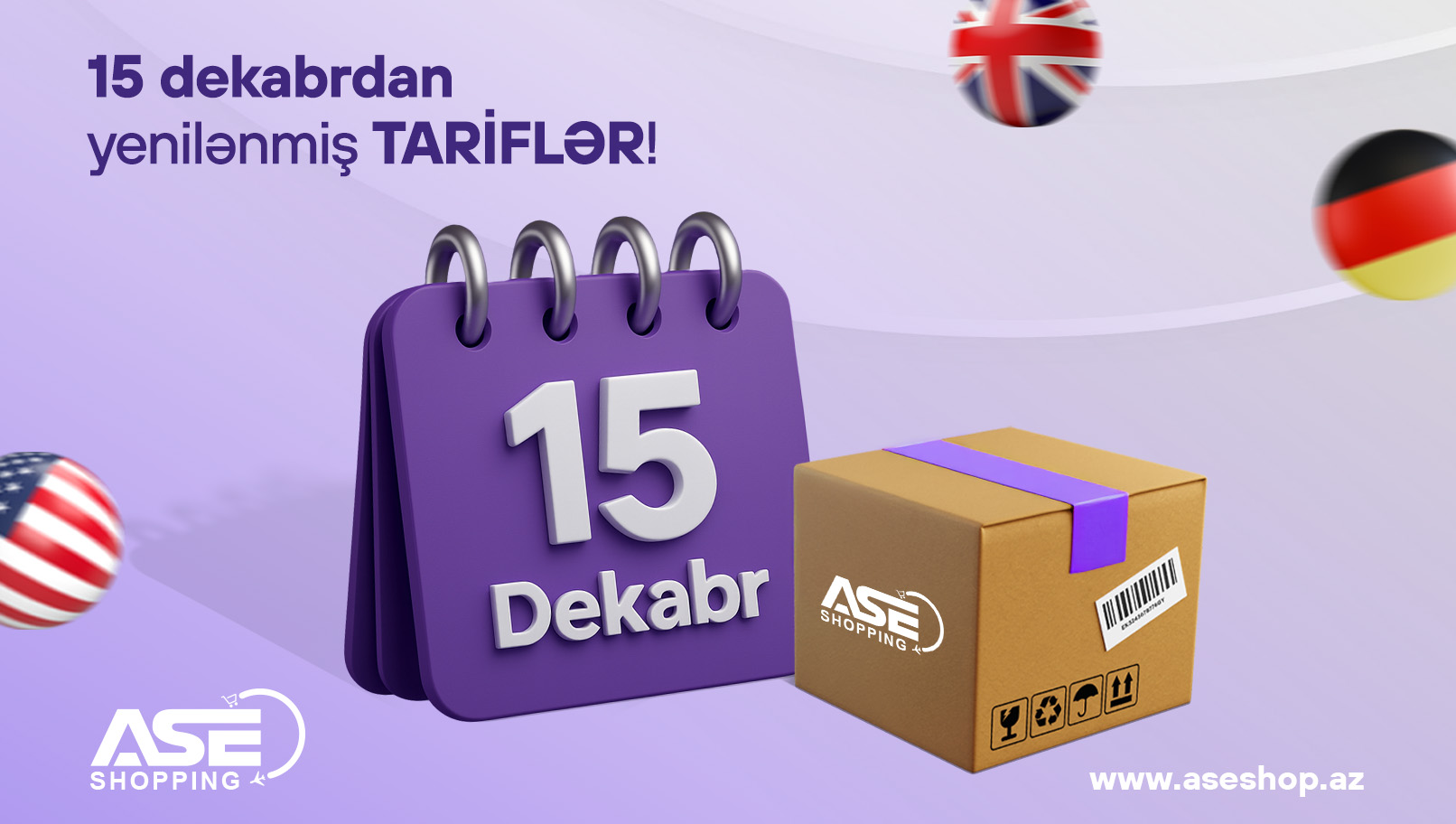 15.12 .2025- ci il tarixindən yenilənmiş tariflər