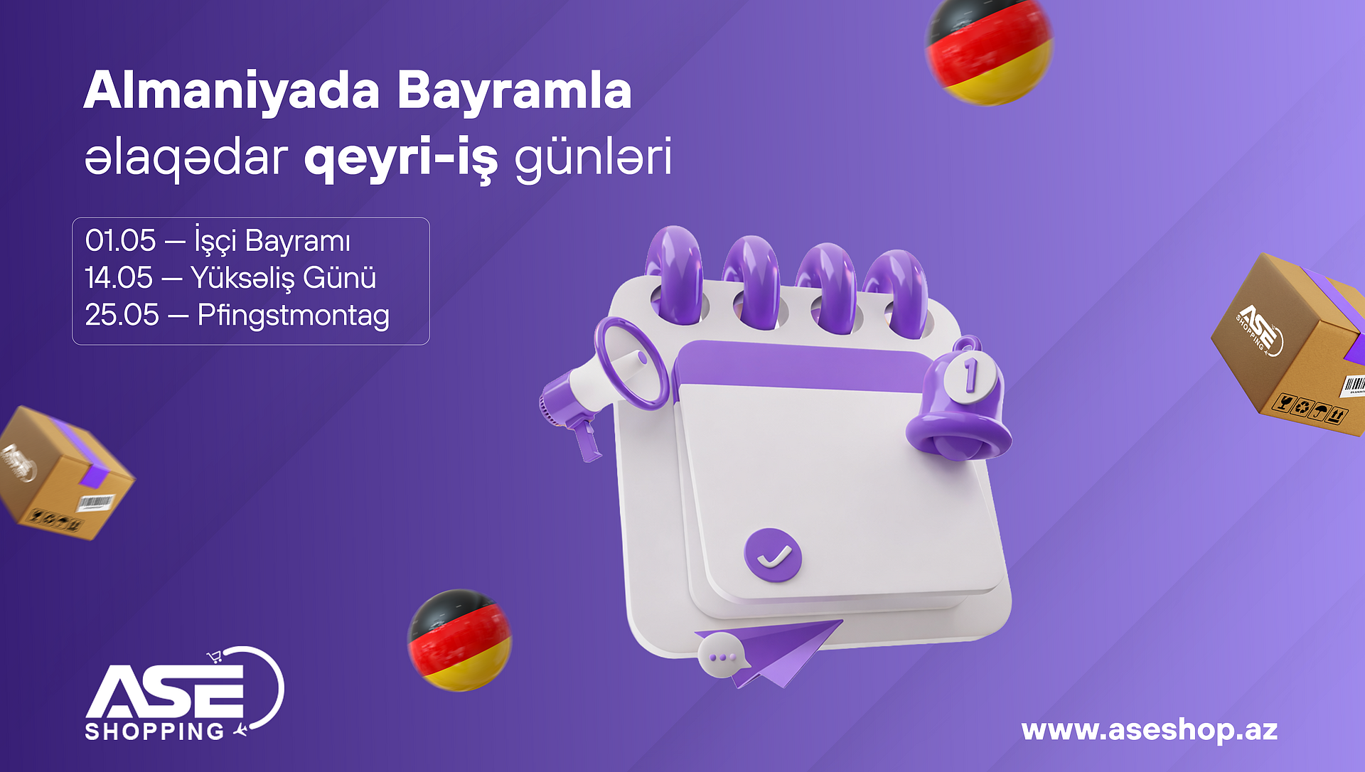 May 2026 Almaniyada Bayram Günləri – Anbar İş Qrafiki